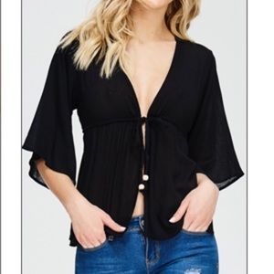 ✨Gauze Bell Sleeve Top